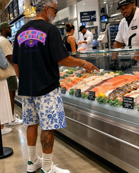 What If You Just Started Smiling tee seafood counter