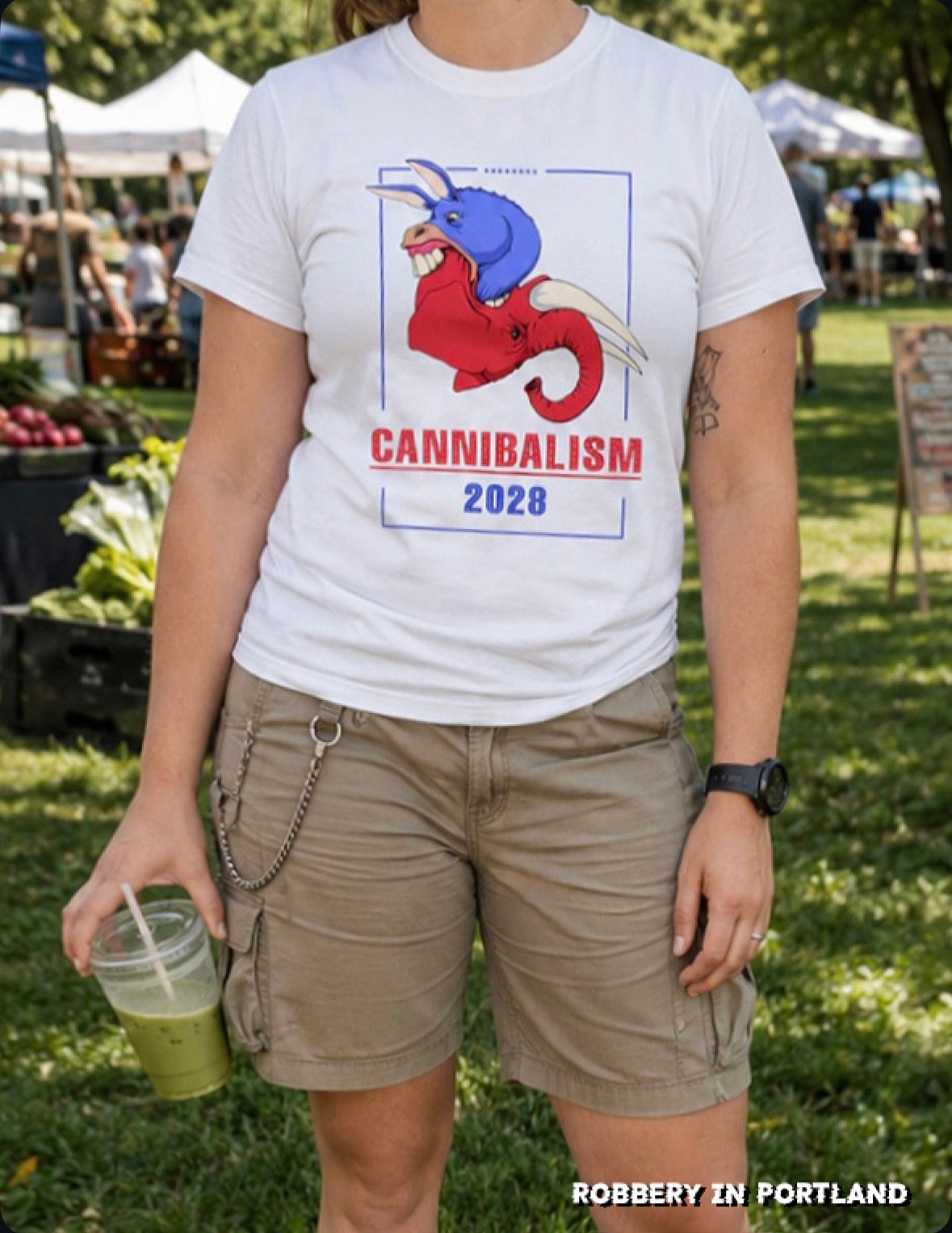 Cannibalism 2028 tee farmers market